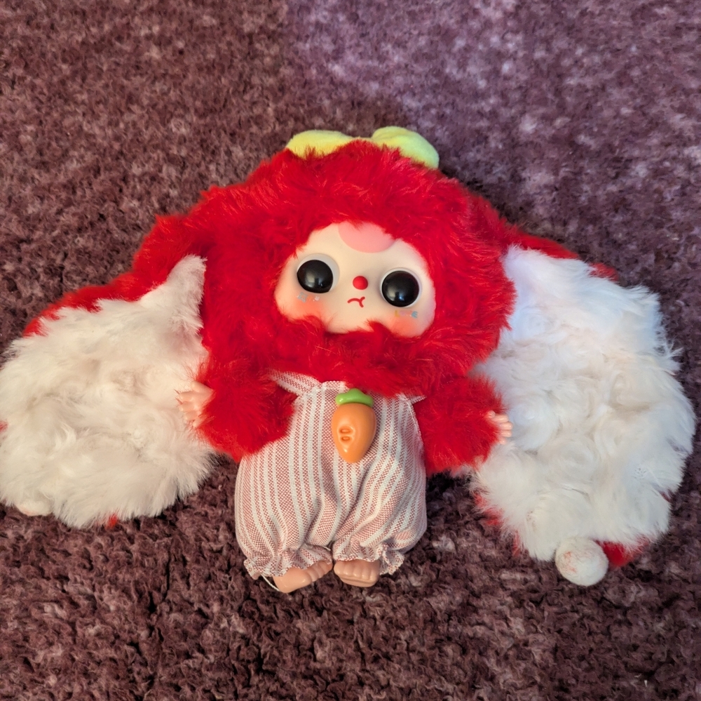 Adorable Red and White Baby Three Macaron Cute Bunny